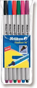 Image du produit Pelikan Feutre Fineliner 0.4mm étui de 6 pièces (Multicolore, 6x)