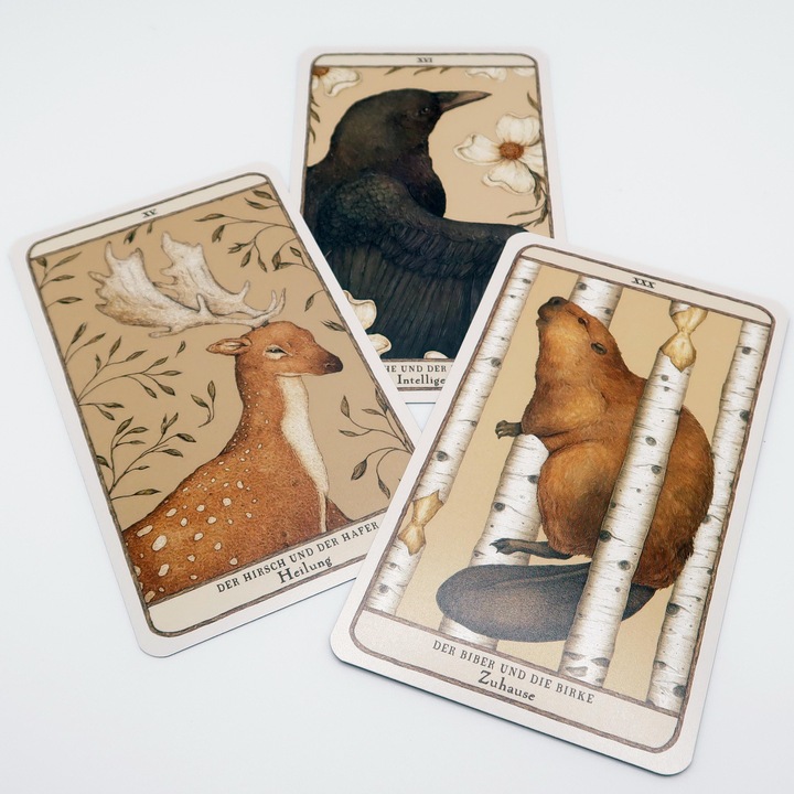 Immagine prodotto Woodland Wardens: 52 Orakelkarten mit Booklet (Tedesco, Jessica Roux, 2023)