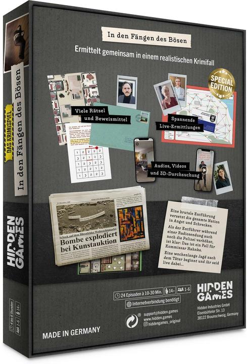 Actual product image Hidden Games Special Edition Krimispiel (German, 1 - 6 Players)