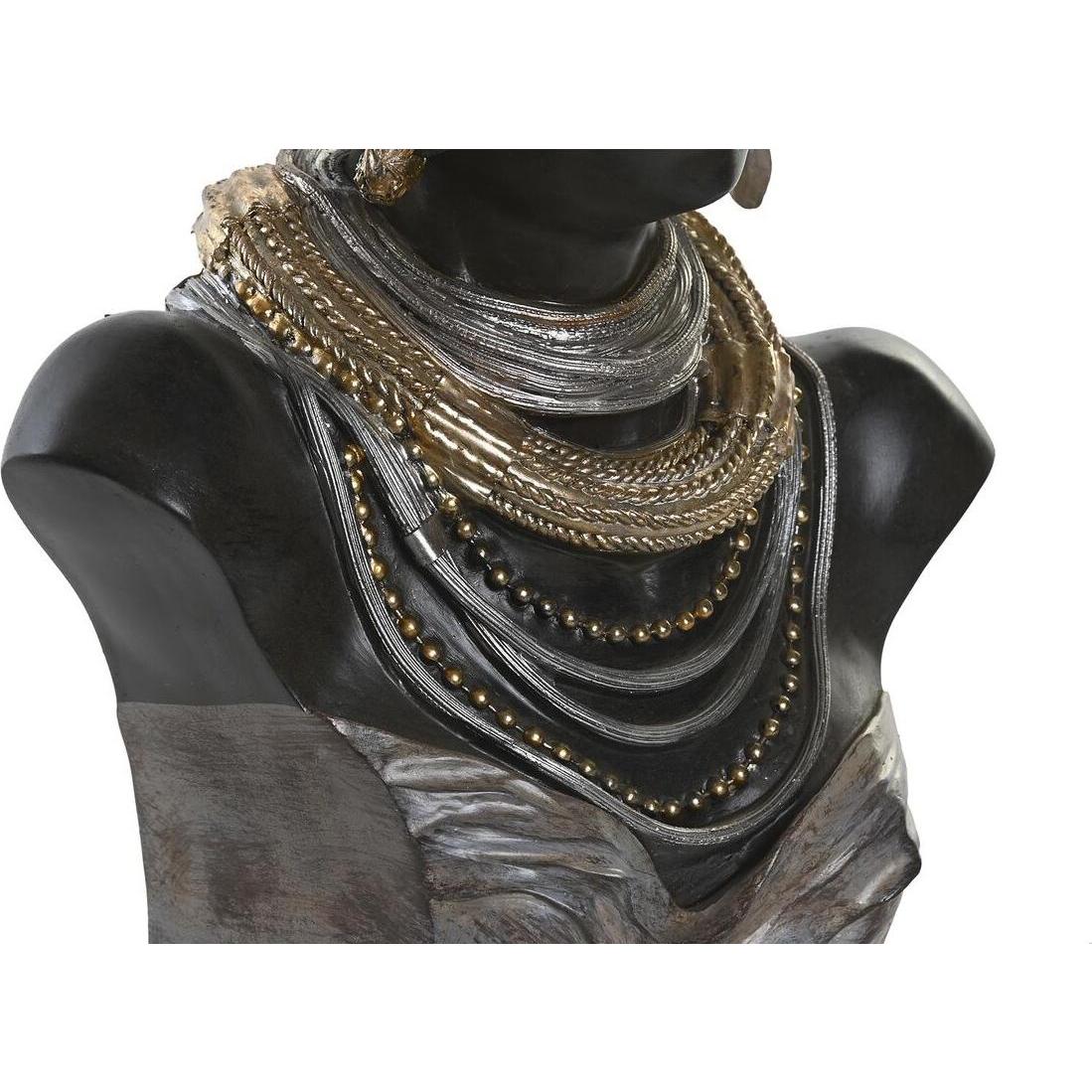 Thumbnail - DKD Home Decor, Deko Objekt, Deko-Figur 26 x 17 x 40 cm Schwarz Beige Kolonial Afrikanerin (2 Stück) (26 x 17 x 40 cm)