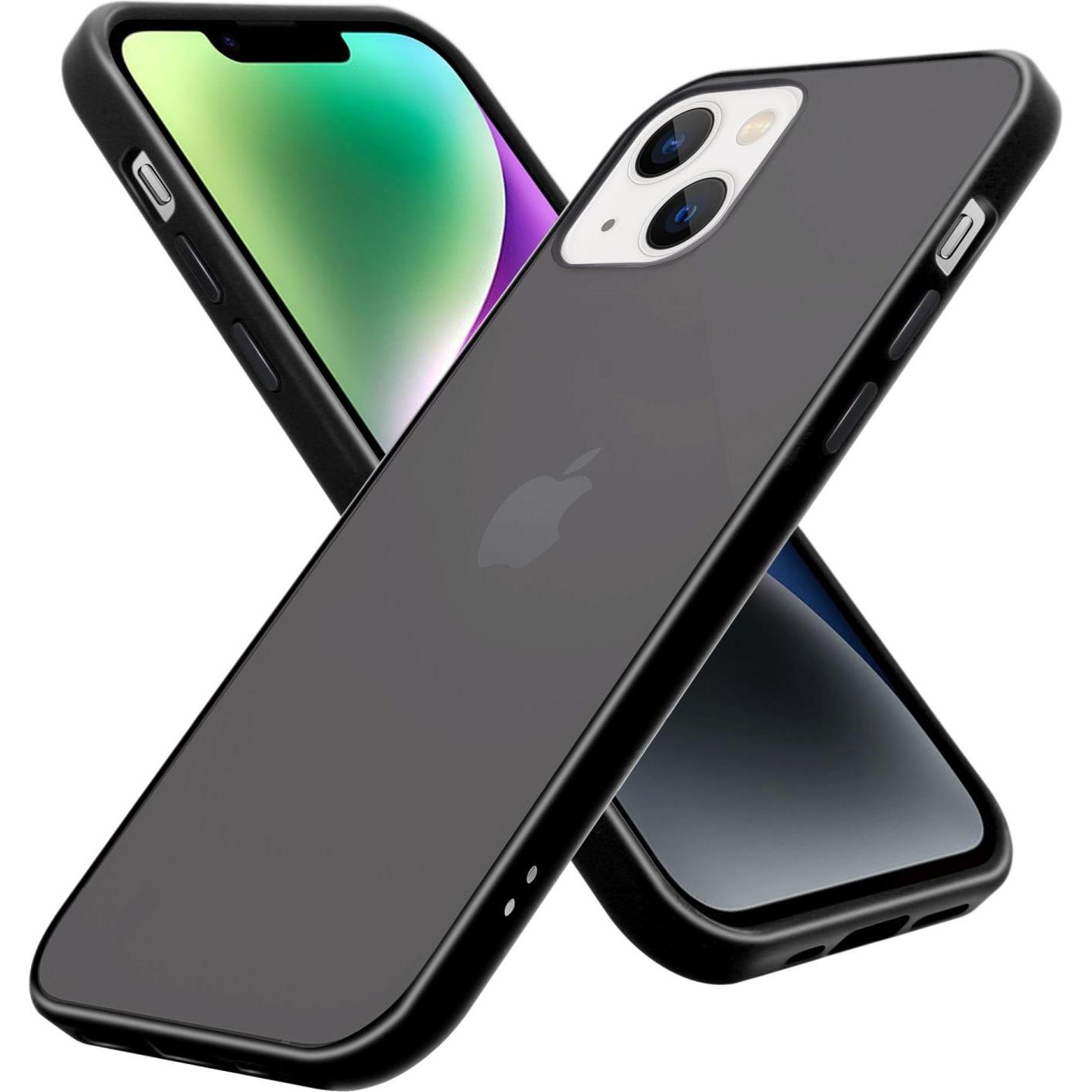 Cadorabo Hülle für Apple iPhone 14 PLUS im Hybrid Matt Style (Apple iPhone 14 Plus), Smartphone Hülle, Schwarz