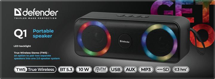 Produktbild Defender Lautsprecher Beatbox 20 Bluetooth 20w Licht/Bt/Mic/Fm/Usb/Tf (5 h, Batteriebetrieb)