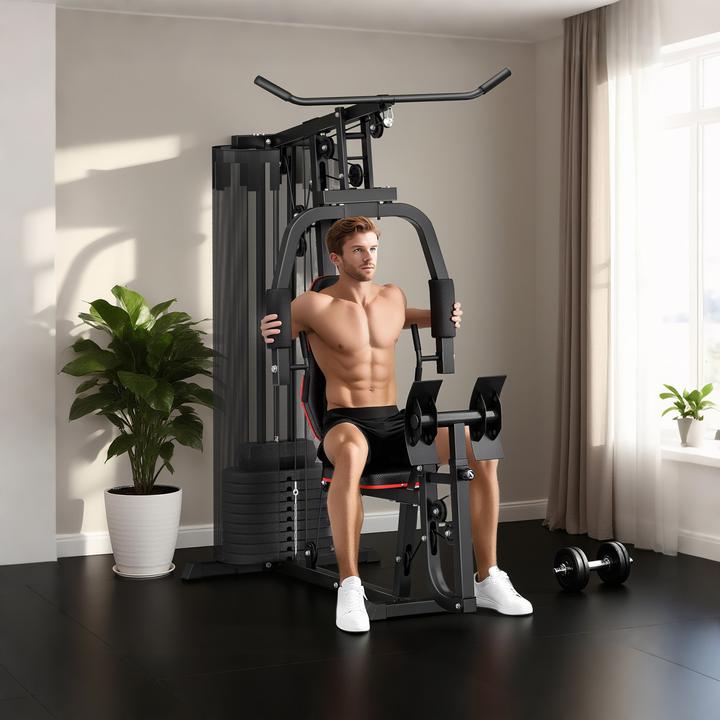 Image du produit SportNow Kraftstation Stahl, Kunstleder Schwarz