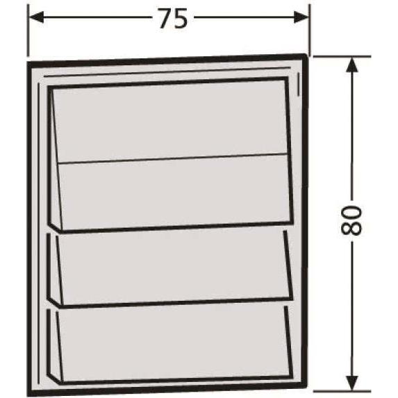 Renz, Klingel + Türsprechanlage, Tastenmodul 97-9-85271 3 Taster weiss (alt: 97-9-85098)