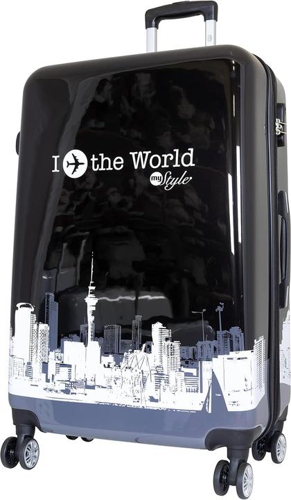 Produktbild Trendyshop365 3-teiliges Hartschalen-Kofferset mit Städte-Motiv (94 l)
