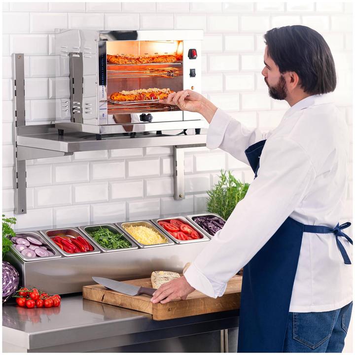 Produktbild Royal Catering GN Aufsatzbord Mit GN Behältern Gastronorm Behälter Gestell Edelstahl 13 Teilig (2.20 l)