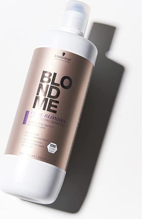 Produktbild Schwarzkopf Blondme - Cool Blondes Neutralizing Shampoo (1000 ml, Flüssiges Shampoo)