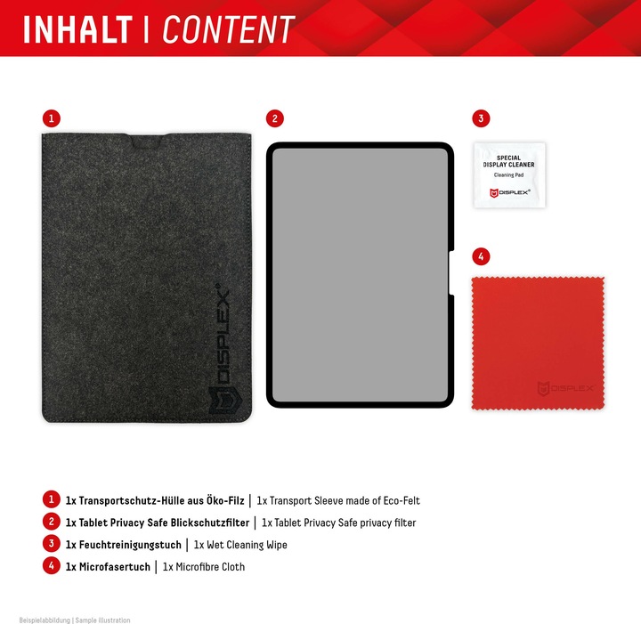 Produktbild Displex Tablet Privacy Safe, Tablet Blickschutzfolie (1 Stück, iPad Pro 11 2024 (M4))