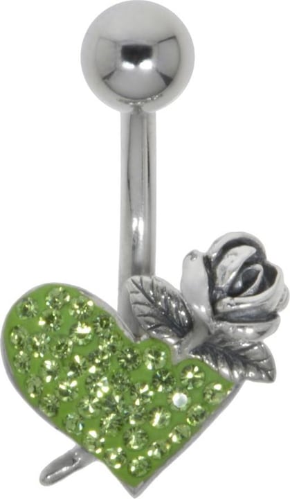 Image du produit Bijouteria Piercing nombril (Acier chirurgical 316L, Cristallin, Argent 925)