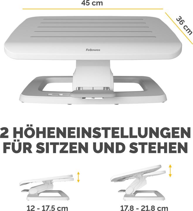 Immagine prodotto Fellowes Poggiapiedi Hana Lt Bianco (45 x 35 cm)