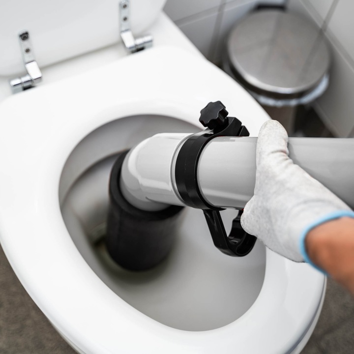 Image du produit Wiltec Pompe déboucheur haute pression pour Nettoyage de tuyaux rapide Drains d’évier de Toilettes – Débouc