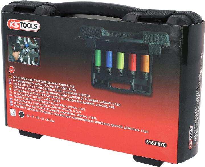Produktbild KS Tools Stecknuss-Satz (19 mm, 22 mm, 21 mm, 17 mm, 15 mm)