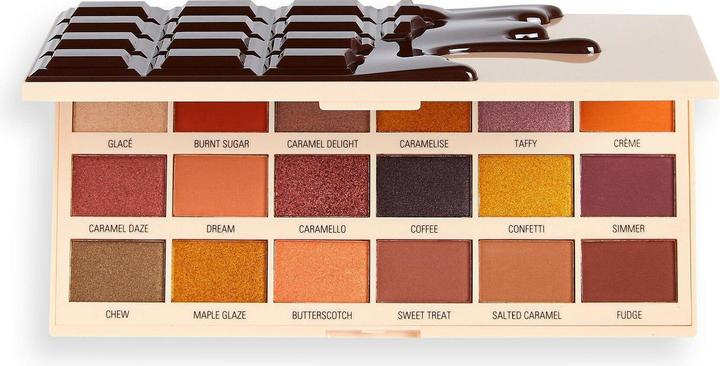 Actual product image Makeup Revolution Chocolate Carmel Nudes Eye Shadow Palette (Caramel Nudes)