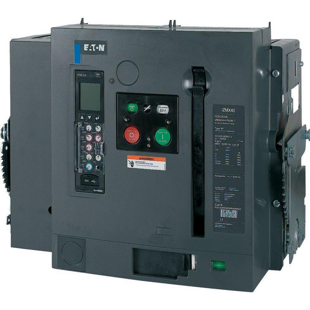 Eaton, Schutzschalter, Leistungsschalter, 4-polig, 1600 A, 85 kA, P Messung, IEC, Ausfahrtechnik 183790
