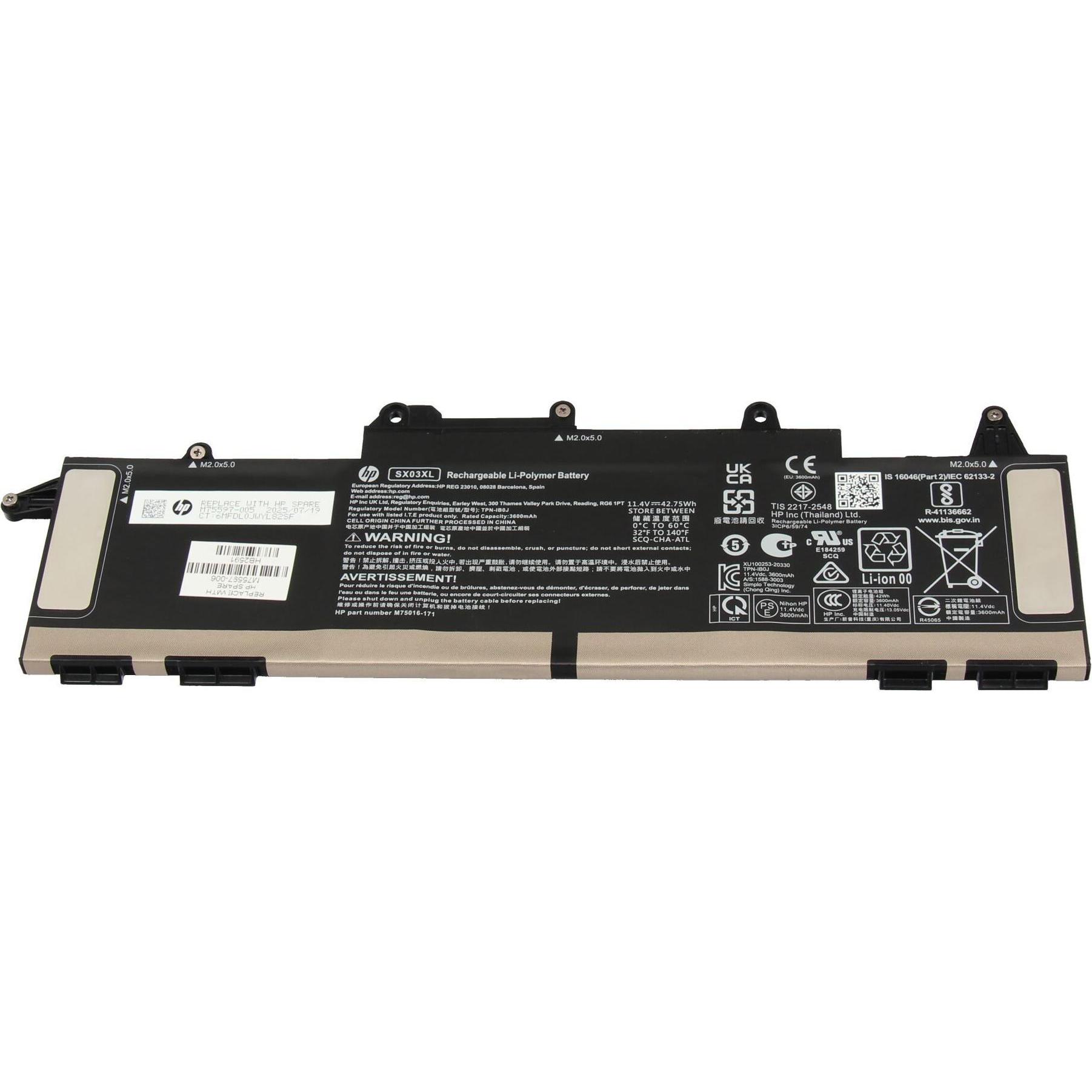 HP SX03045XL-PL (3 Zellen, 3600 mAh), Notebook Akku