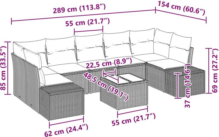 Produktbild vidaXL Gartengarnituren