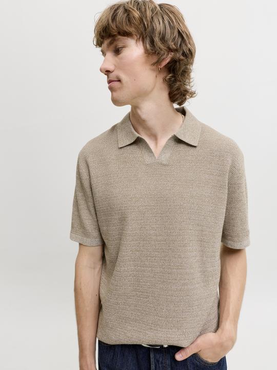 Produktbild Jack & Jones Jjegeorge Knit Split Neck Ss (XXL)