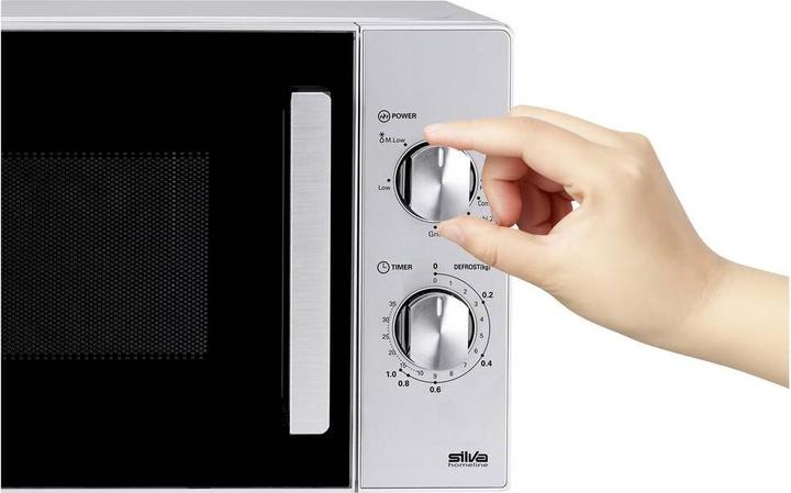 Produktbild Silva MW-G 25.5 Mikrowelle Silber, Schwarz 700 W (20 l)