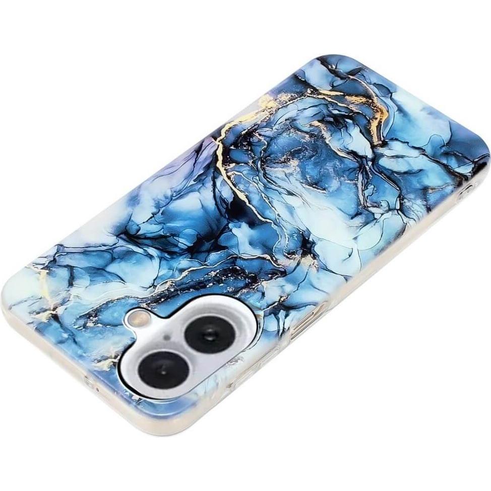 Thumbnail - Cover-Discount iPhone 16 Plus - Cover Handyhülle Marble (Apple iPhone 16 Plus), Smartphone Hülle, Blau