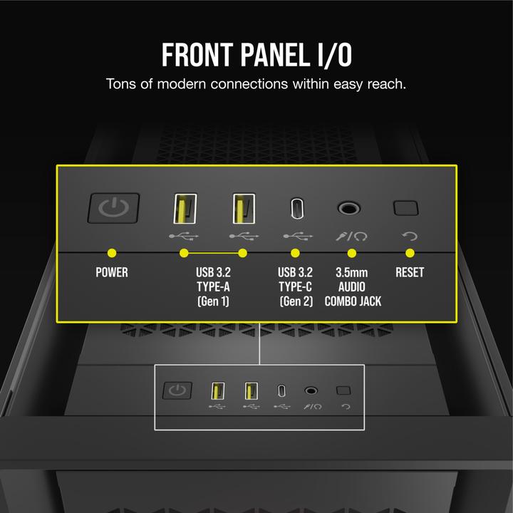 Image du produit Corsair iCUE 5000D RGB Airflow (mATX, Mini-ITX, ATX, E-ATX)