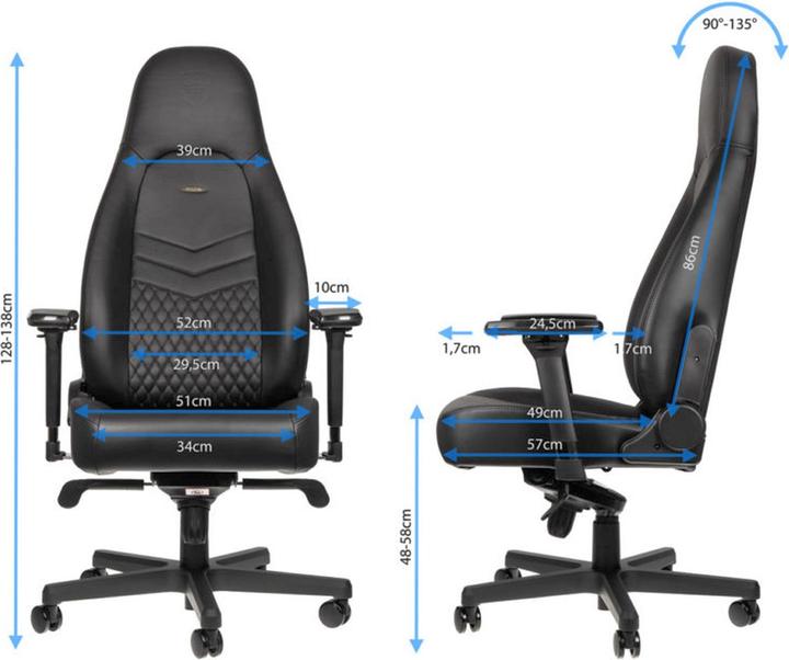 Produktbild noblechairs ICON Echtleder