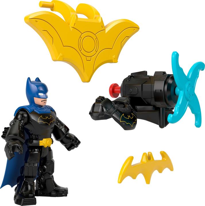 Actual product image Fisher-Price Imaginext DC Super Friends Metal Force Batman Action Figure & Accessories Set, 3-inch