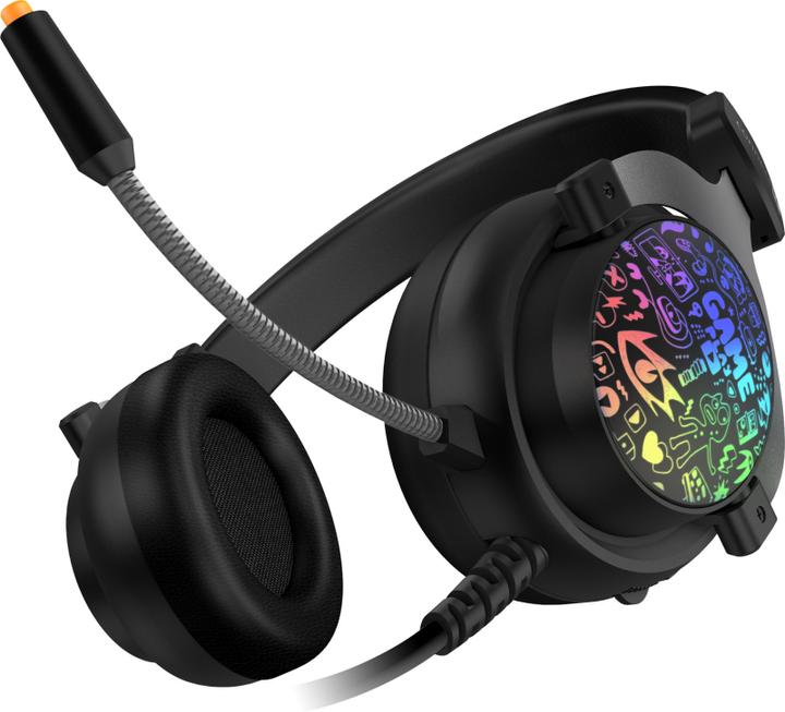 Actual product image Connect IT Słuchawki Doodle RGB Czarne (CHP-6501-BK) (Cable)