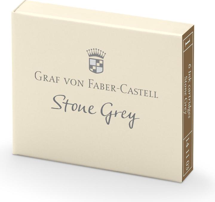 Produktbild Graf von Faber Castell Tintenpatrone steingrau 6Stück (6 Stk., Grau)