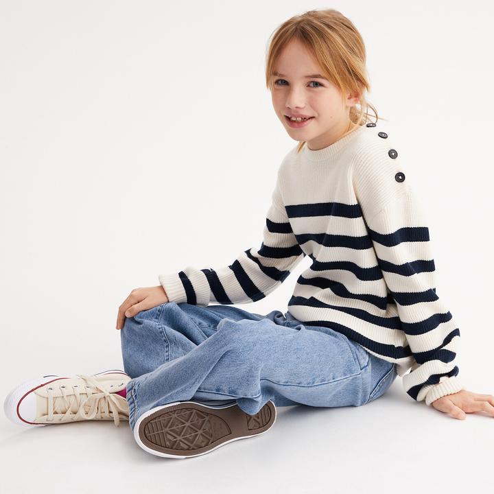 Produktbild La Redoute Collections Gestreifter Pullover mit rundem Ausschnitt (110, 116)