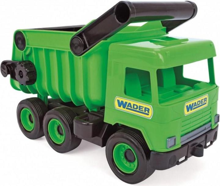 Actual product image Wader Green middle truck dump truck in a cardboard box