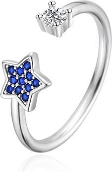 Agato - Open silver heart ring AGT-R34WBL - Circuit: 62mm