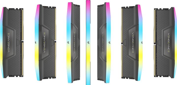 Produktbild Corsair RAM D5 6000 64GB C38 Vengeance RGB K2 (2 x 32GB, 6000 MHz, DDR5-RAM, U-DIMM)