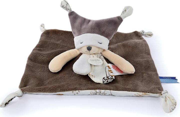 Produktbild Doudou et Compagnie Schmusetuch Bär Tag&Nacht, taupe 25cm