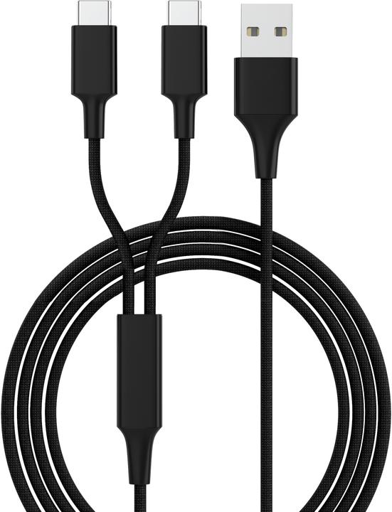 Produktbild Smrter HYDRA DUO-CBK Ladekabel USB -> 2x Type C schwarz ( HYDRA DUO C BK) (1.20 m, USB 2.0, 12 W)