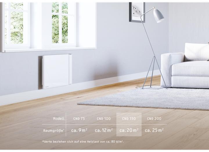 Actual product image Stiebel Eltron CND 150, 1.5 kW Duo wall convector for approx. 20 m², without plug (1500 W)