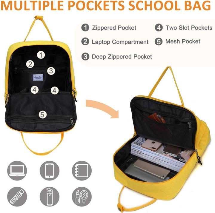 Produktbild Only-Bags.Store Schulrucksack für Teenager, leichter und wasserdichter Schulrucksack, multifunktionaler (8.90 l)