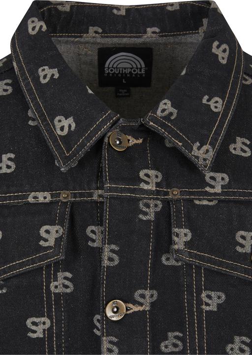 Produktbild Southpole Bleched AOP Denim Jacket - 176105 (S)