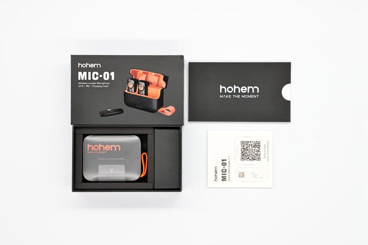 Actual product image Hohem MIC-01 (1TX + 1RX) - Lightning (black)