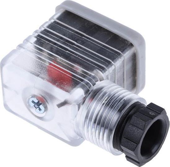 Image du produit RS PRO Connecteur d'électrovanne DIN 43650 B femelle 2P+E / 24 V dc avec lampe, PG9 montage sur câble