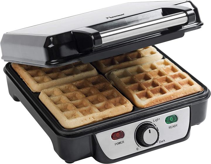 Image du produit Bestron ASW281 Gaufrier 4 gaufre(s), Acier inoxydable