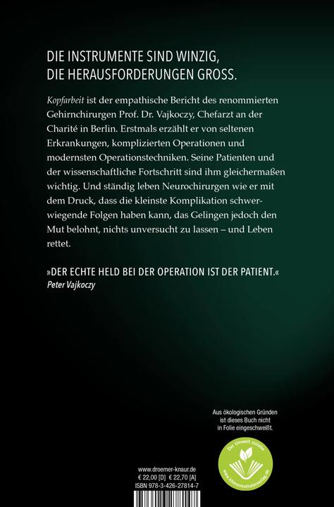 Produktbild Kopfarbeit (Deutsch, Peter Vajkoczy, 2022)