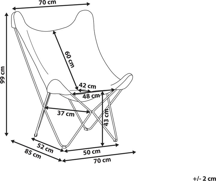 Immagine prodotto Beliani Poltrona Butterfly Tessuto Velluto Nero NYBRO