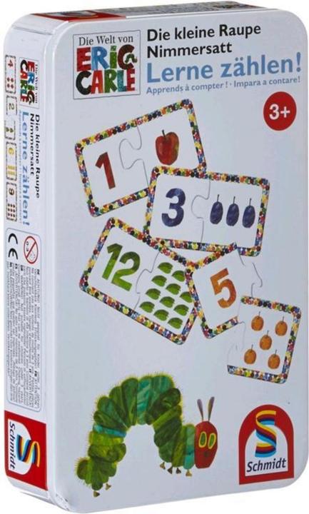 Productafbeelding Schmidt Spiele Het Rupsje Nooitgenoeg leert tellen (Duits, Frans, Italiaans, 3 Jaren)
