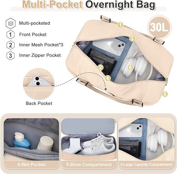 Immagine prodotto Only-Bags.Store 3 pezzi in viaggio con una borsa a mano grande, una borsa sportiva e un bagaglio impermeabile