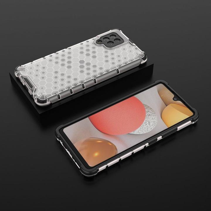 Actual product image Hurtel Honeycomb Case armour cover with TPU Bumper for Samsung Galaxy A42 5G transparent (Samsung Galaxy A42 5G)