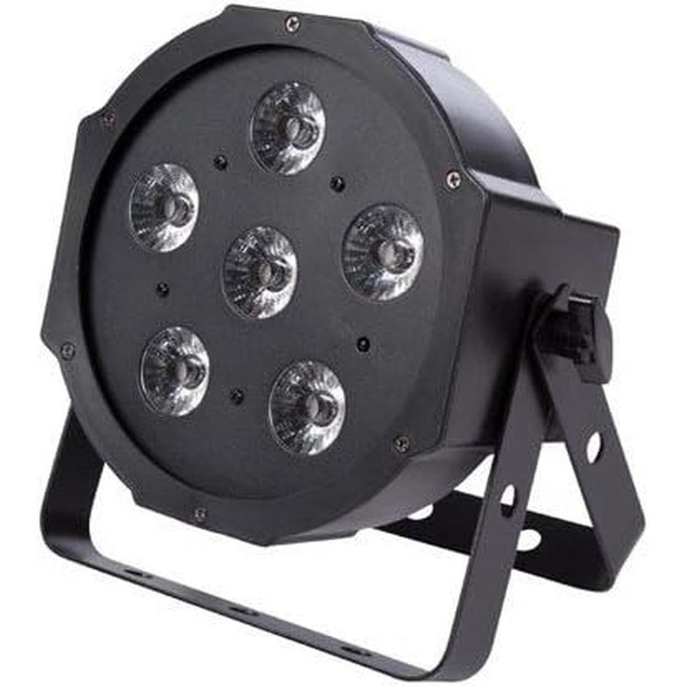 Velleman HQPower HQLP10006 A Par 6 X 3 W UVLED Plastic 20 W 2G7 Black 25 x 24 x 15 cm (3 W, LED), Faro, Nero
