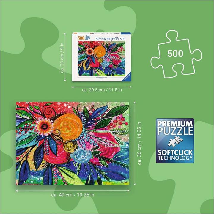 Actual product image Ravensburger Erwachsenenpuzzle 500 Teile - Farbenexplosion (500 pieces)