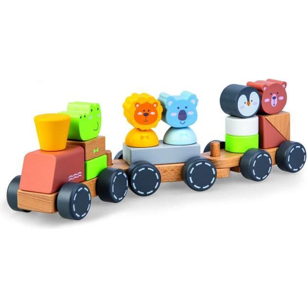 Thumbnail - Besttoy Holz-Nachziehzug mit 2 Waggons