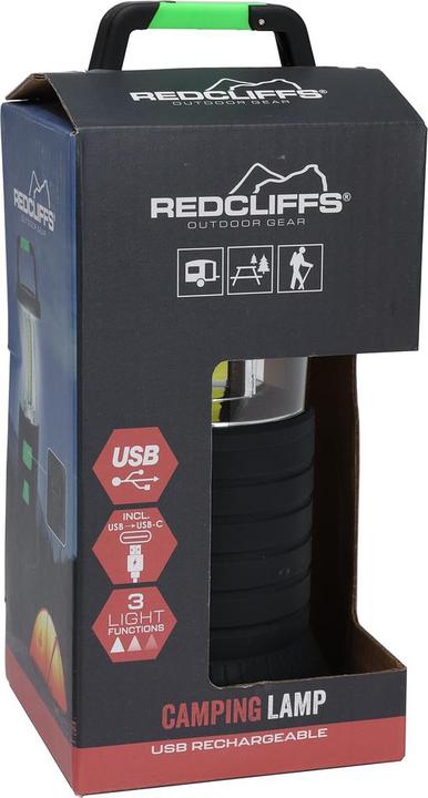 Actual product image Redcliffs Camping lamp rubberised - USB-C charging