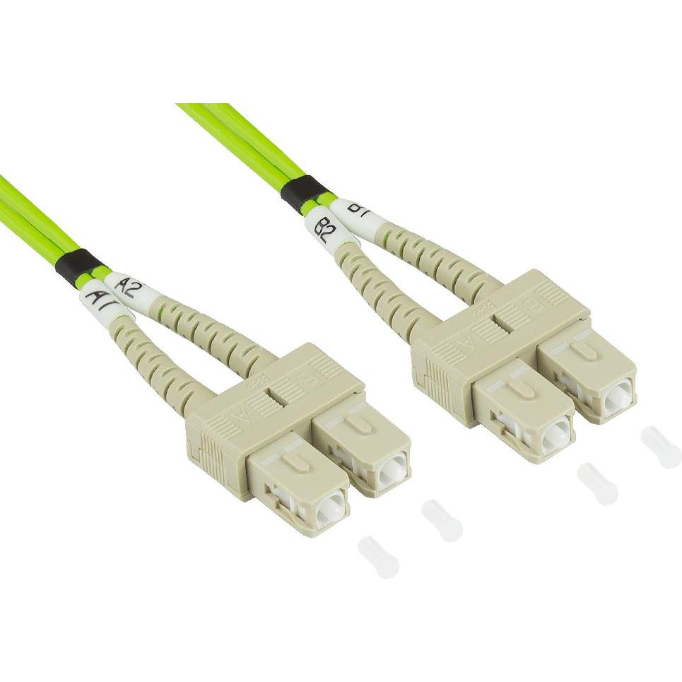 Good Connections Alcasa LW-803SC5 Glasfaserkabel 3 m LSZH OM5 SC Grün (U/FTP, CAT6, 3 m), Netzwerkkabel